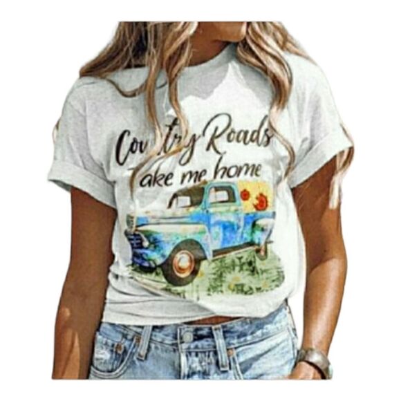 Rebel Sparkles Be You Boutique Tops - Plus sz 16-18 18-20 country roads tee-shirt